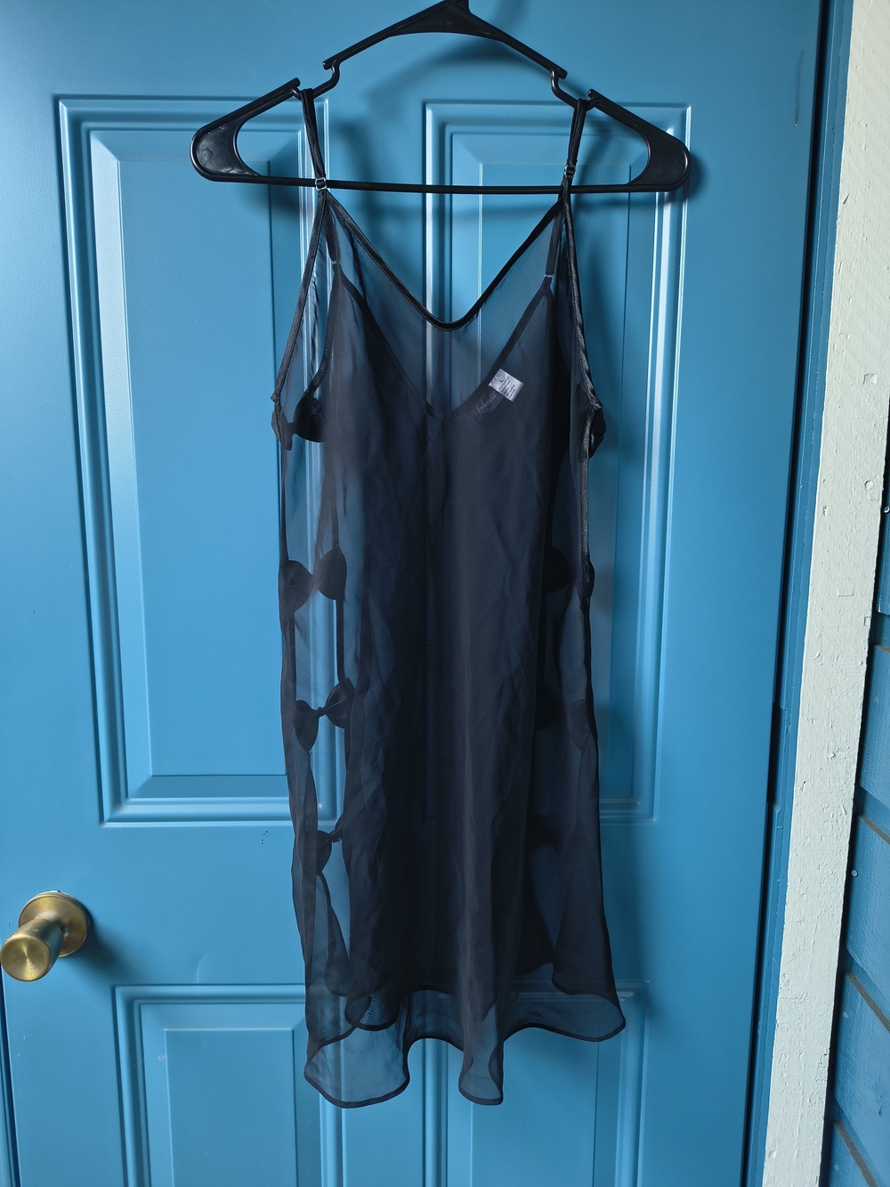 Frederick's of Hollywood Sheer Black Chemise Slip
